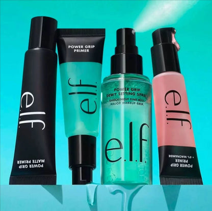 e.l.f. Power Grip Primer + Spray Fijador Dewy – Hidratación y Larga Duración